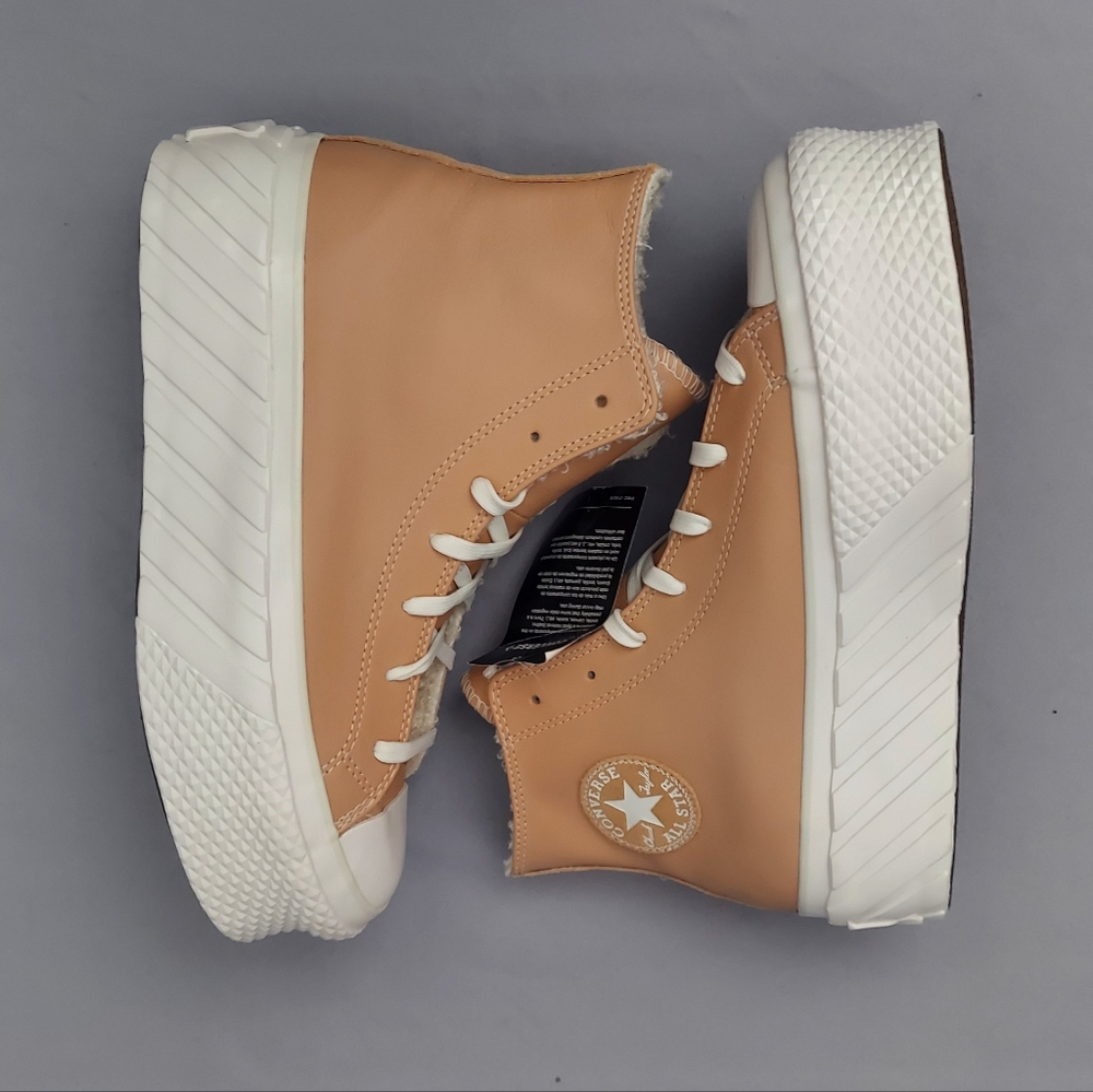 New Converse Lift 2X Hi Platform Sneakers Women's Size 9.5 Leather High-Top - Picture 7 of 13